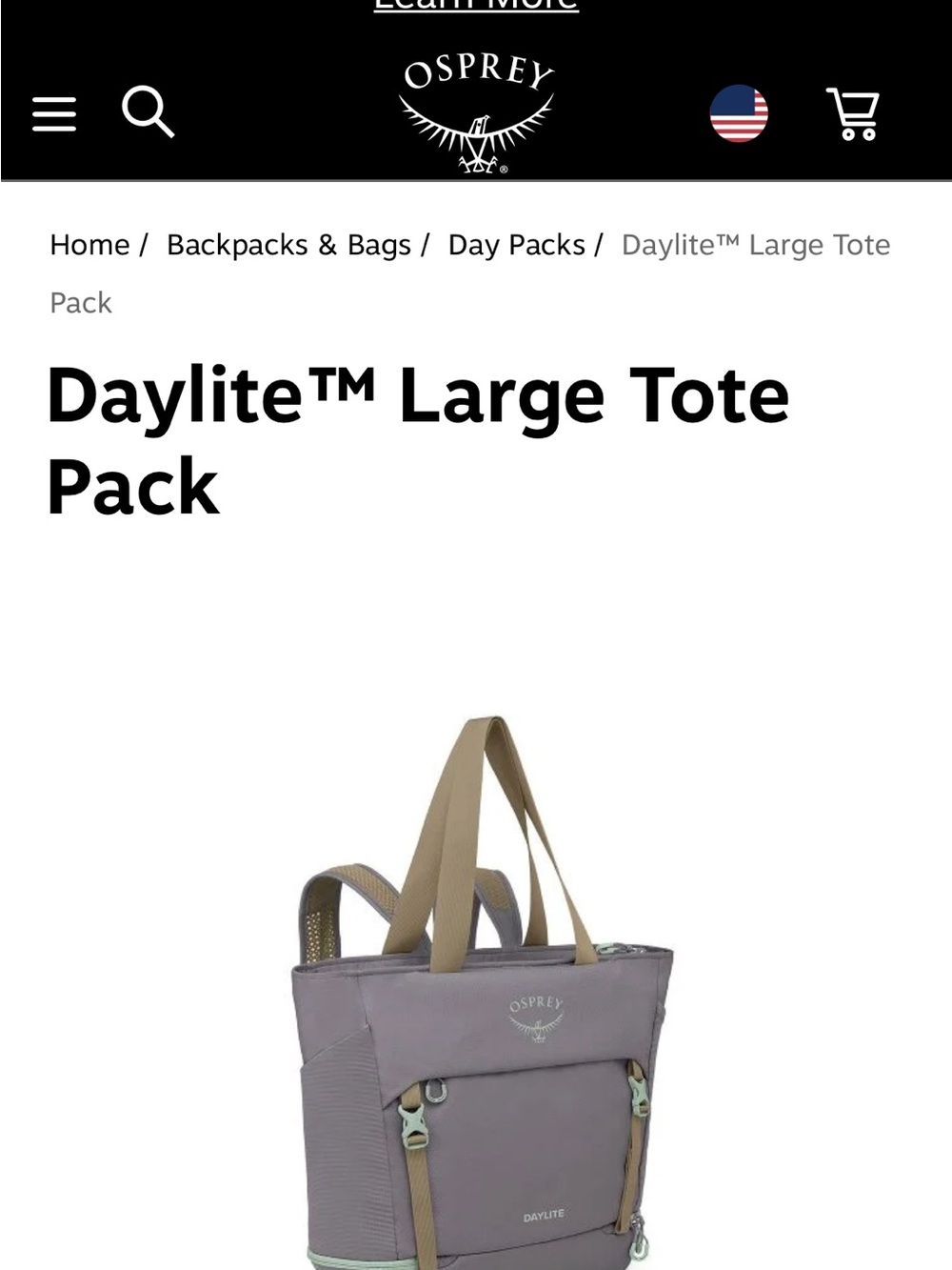 OSPREY Daylite Backpack - Large Tote - New - Picture 7 of 8